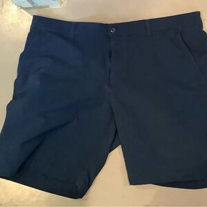 Under Armour Blue Flat Front Shorts Lightweight Casual
